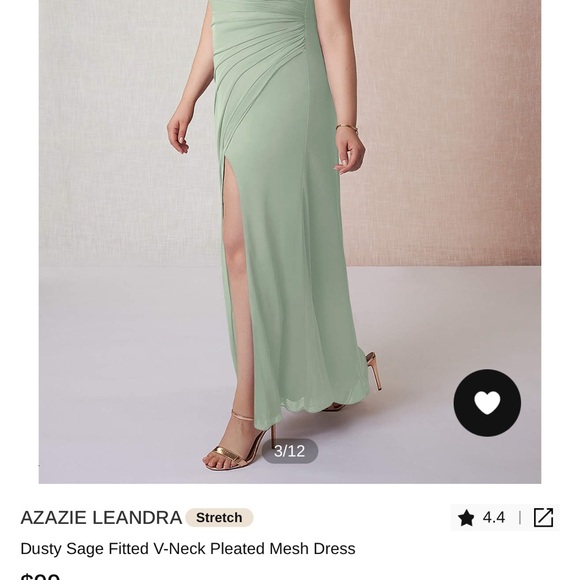 AZAZIE DUSTY SAGE SIZE 24 bridesmaid dress with wrap! Worn once! - Picture 5 of 5